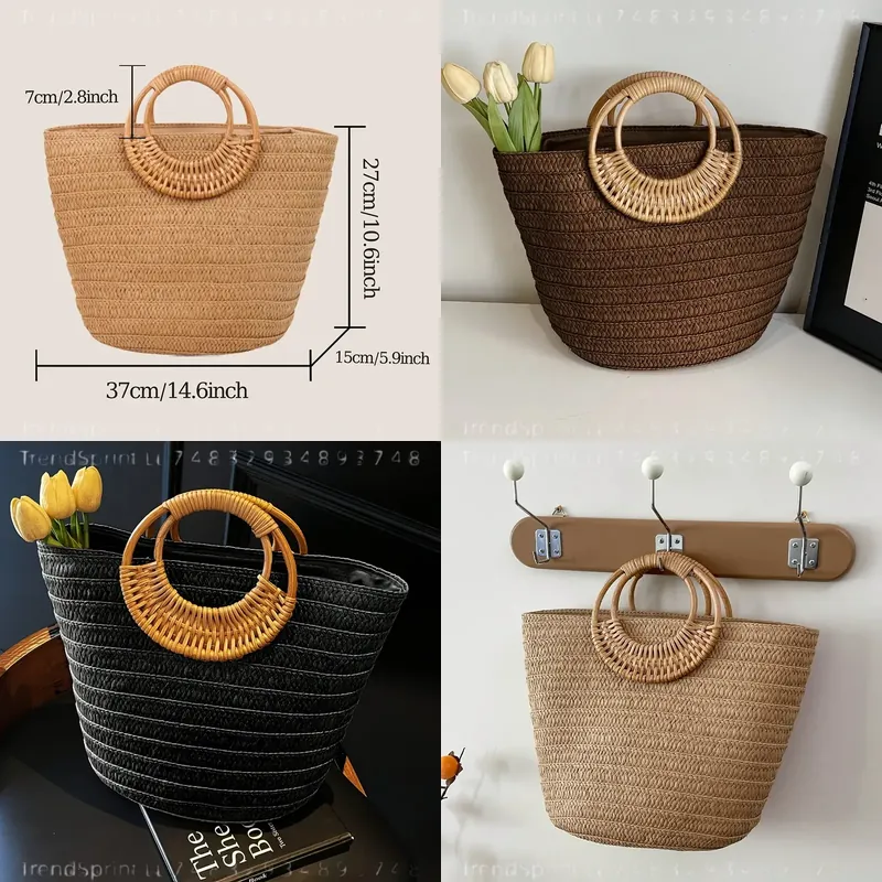 Women'S Bags Handbags - Sac fourre-tout d'été en papier tressé